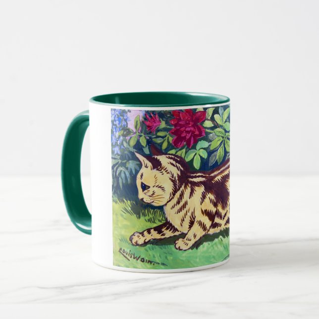 Caneca Gato no Jardim Flor, Louis Wain (Frente Esquerda)