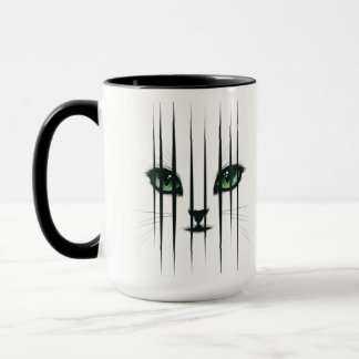 Caneca Gato Olhos Verdes Grandes Amante de Gatos Moderno 