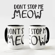 Gato Pai Gata Mãe Simples Engraçado Preto Branco E