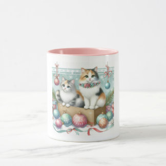 Caneca Gato persa fofo de Natal