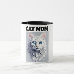 Caneca Gato Personalizado Cama Mãe - Presente de Dia de a
