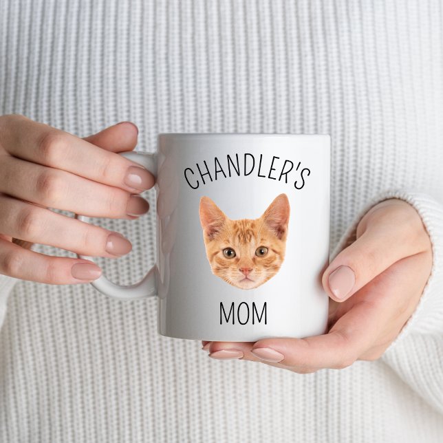 Caneca Gato Personalizado Mãe Gato De Sobremesa Para Home (Criador carregado)