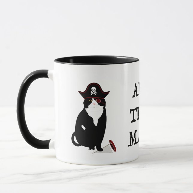 Caneca Gato Pirata Alerta (Esquerda)