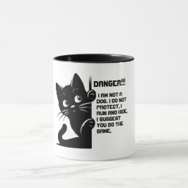 Caneca Gato Preto Bonito Com Citação Engraçada