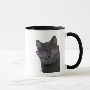 Caneca Gato Preto com Óculos Solares 2