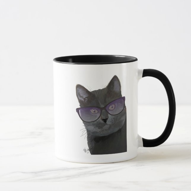 Caneca Gato Preto com Óculos Solares 2 (Direita)