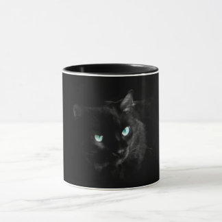 Caneca Gato Preto com Olhos Azuis