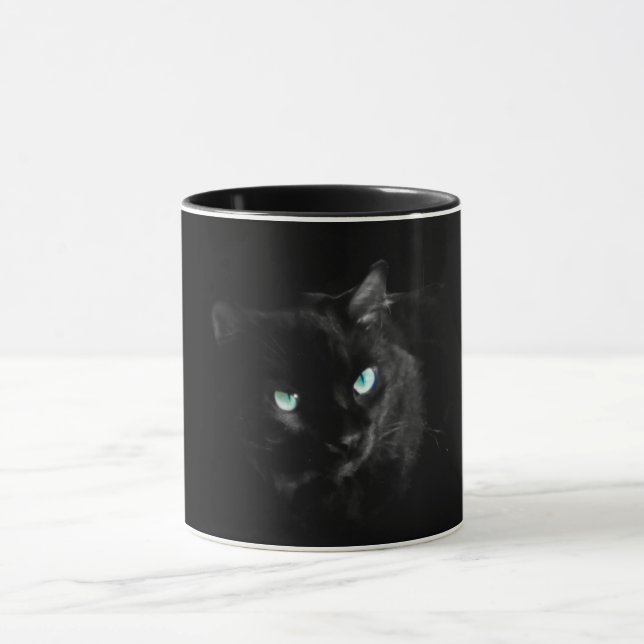 Caneca Gato Preto com Olhos Azuis (Centro)