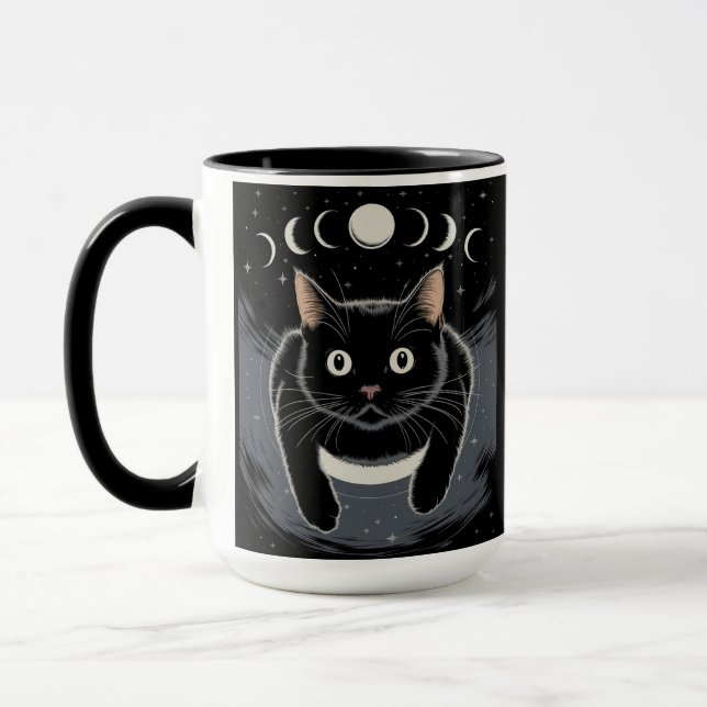 Caneca Gato Preto de Hora de Testemunha, Gato Gótico (Esquerda)