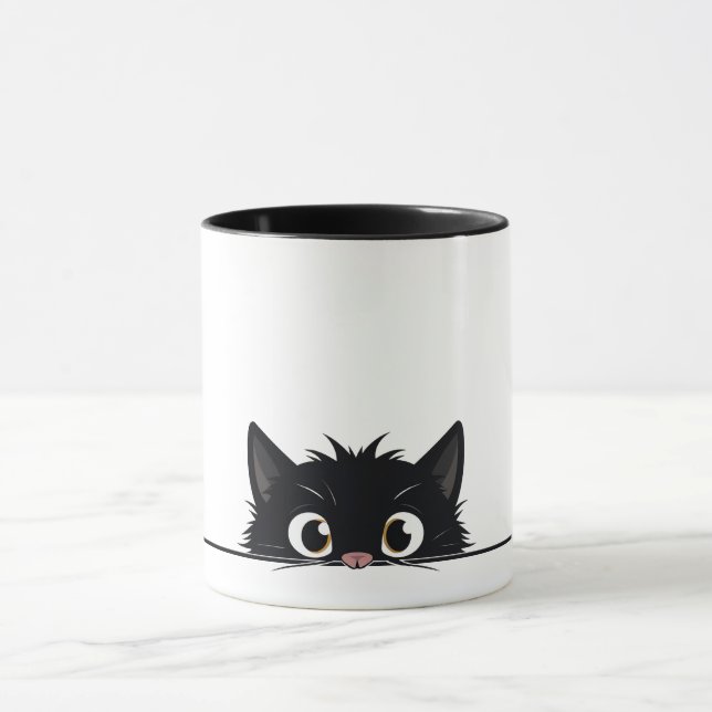 Caneca Gato Preto de Pequim Bonito (Centro)