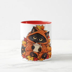 Caneca Gato preto e aconchegante