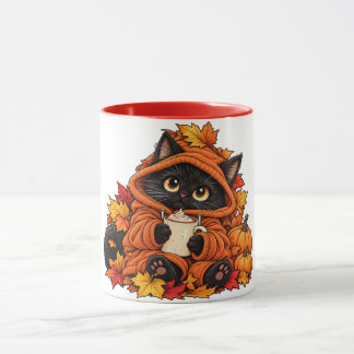 Caneca Gato preto e aconchegante