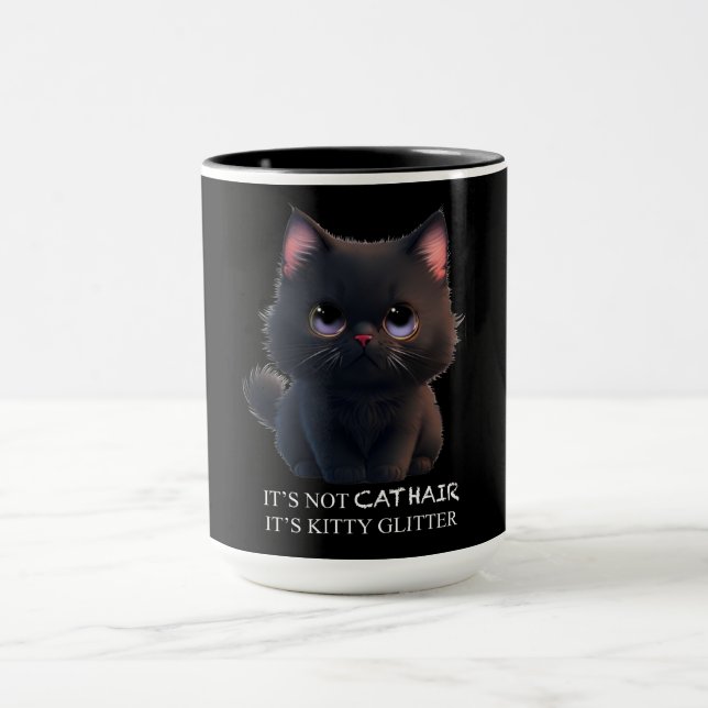 Caneca Gato preto fofo e fofinho (Centro)