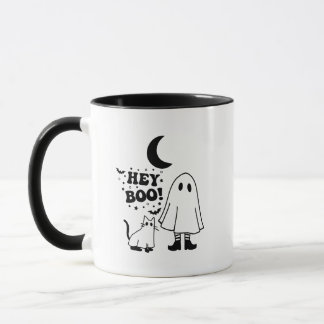 Caneca gato preto halloween Engraçado gatinho de saudação
