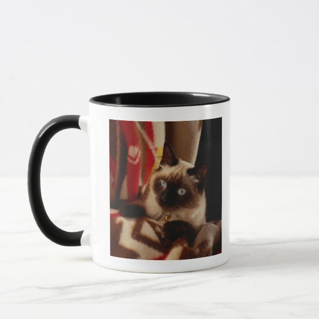 Caneca Gato que espreita através da edredão (Esquerda)