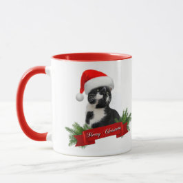 Caneca Gato Sarcástico Engraçado Santas Hã De Natal