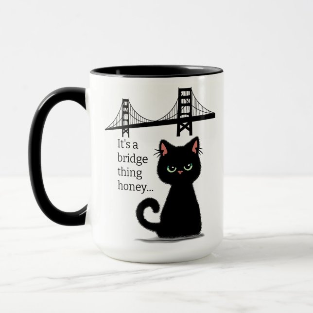 Caneca Gato Sarcástico "se supere!" insultando engraçado (Esquerda)
