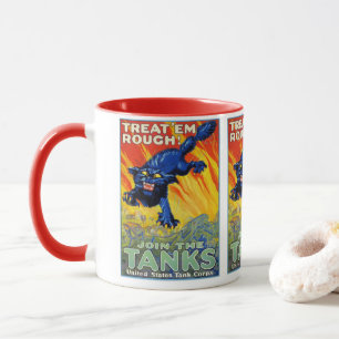 Caneca Gato Selvagem de Recrutamento Militar de Guerra Vi