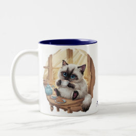 Caneca Gato Siames & Xícara Chá
