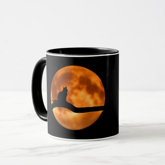 Caneca Gato Silhouette Moonlight Mug (Frente Esquerda)
