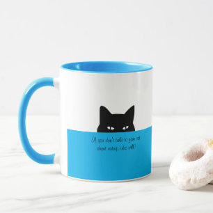 Caneca Gato Sneaky Fale com seu Gato Azul