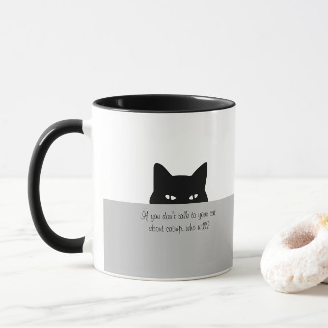 Caneca Gato Sneaky Fale com sua Gata (Com Donut)