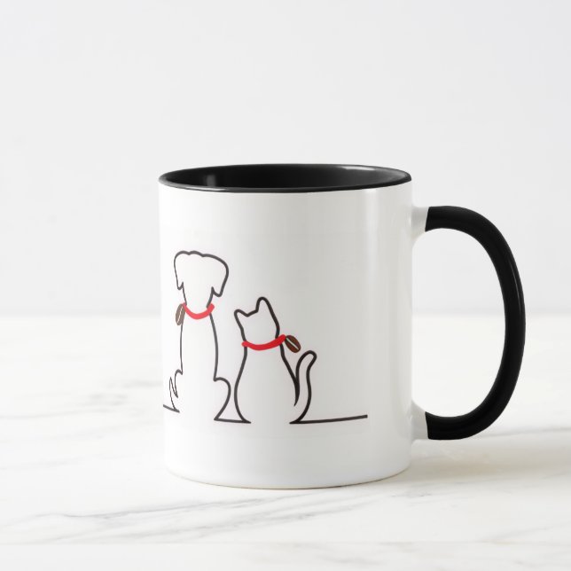 Caneca Gato Sonolento Precisa de Café Meme (Direita)