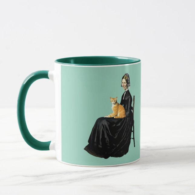 Caneca Gato Tabby Laranja Engraçado da Mãe do Assobiador (Esquerda)