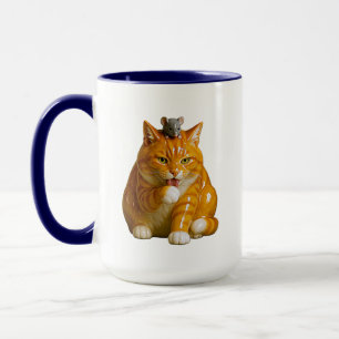 Caneca Gato Tabby Ruivo