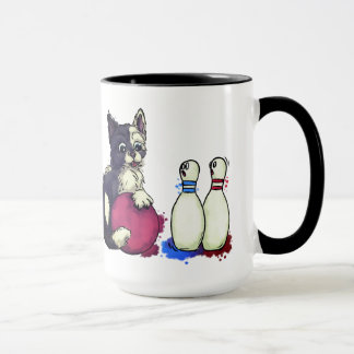 Caneca Gato tocando boliche