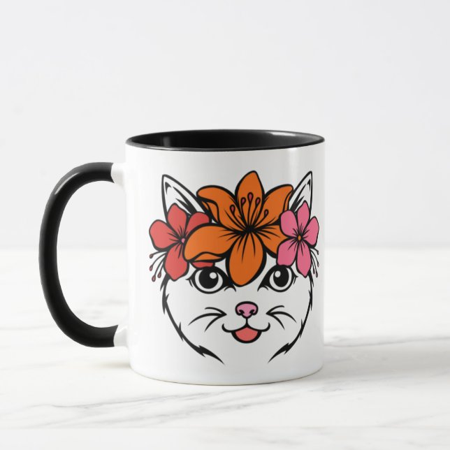 Caneca Gato Tropical Fofo (Esquerda)