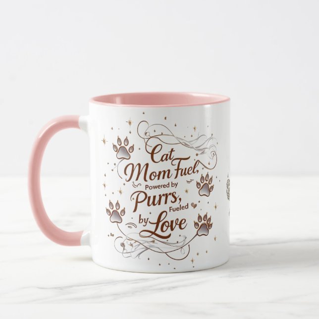 Caneca Gato Whimsic Mata Mãe - Combustível Roxo e Amor (Esquerda)