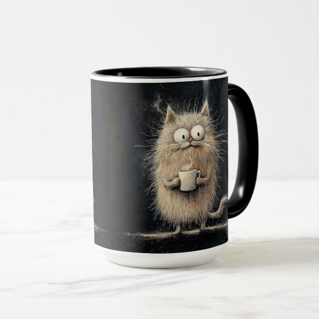 Caneca Gato Zumbido de Café (Frente Esquerda)