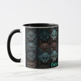 Caneca Gatos Belos Amantes Personalizados Escuros Persona