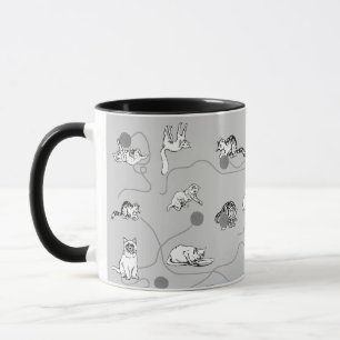 Caneca Gatos Bonitos Brincando E Sendo Um Padrão Malvado