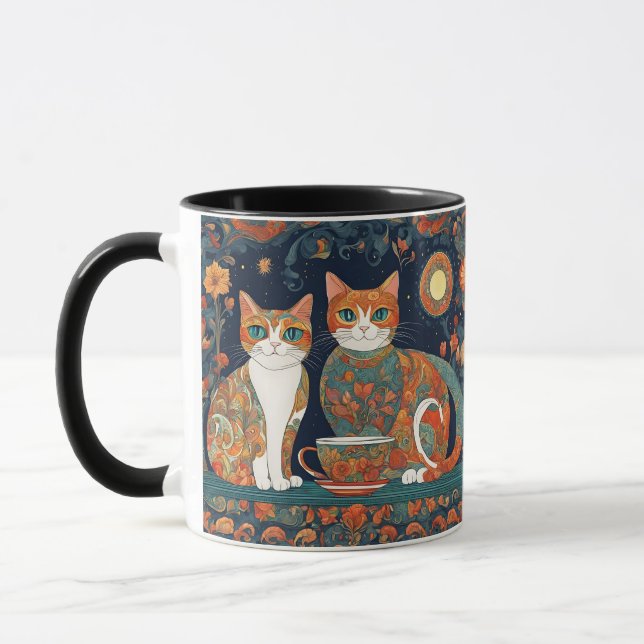 caneca gatos café  (Esquerda)