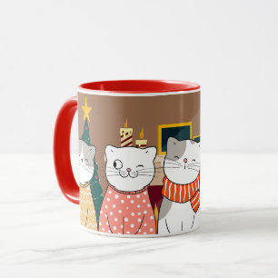 Caneca Gatos De Inverno