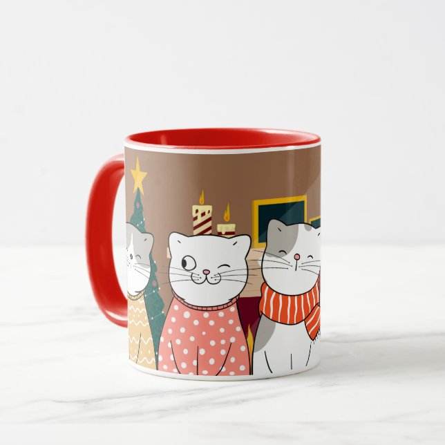 Caneca Gatos De Inverno (Frente Esquerda)