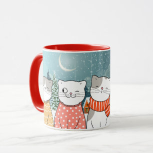 Caneca Gatos De Inverno