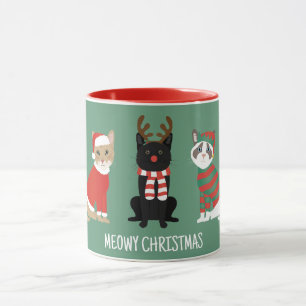 Caneca Gatos de Natal