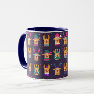 Caneca Gatos de Natal bonitos
