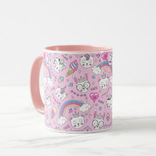 Caneca Gatos de Unicórnio Bonitos