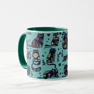 Caneca Gatos Decorativos