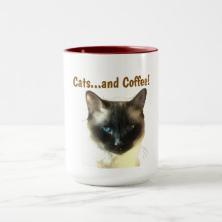 Caneca Gatos e Café