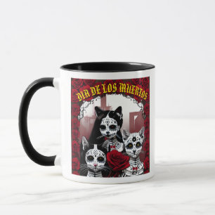 Caneca Gatos e rosa Muertos 1