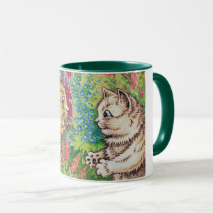 Caneca Gatos em um Jardim, Louis Wain