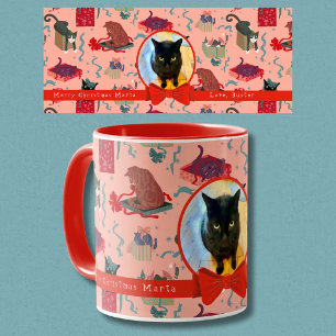 Caneca Gatos Engraçados Em Caixas De Natal Personalizadas