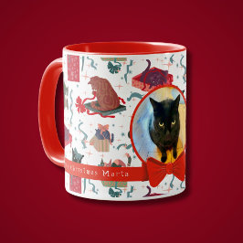 Caneca Gatos Engraçados Em Caixas De Natal Personalizadas