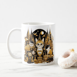Caneca Gatos Hogwarts