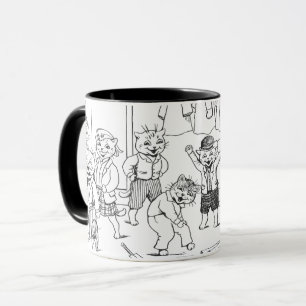 Caneca Gatos (Imagem Colorida), Louis Wain